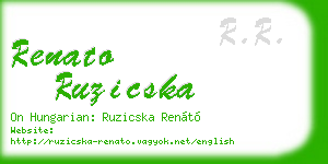 renato ruzicska business card